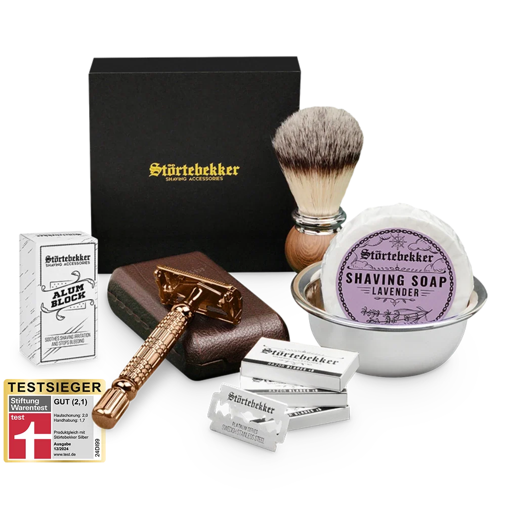 Rasierset - Rasierhobel 'Hamburg' Rosé - Gold - Image 20